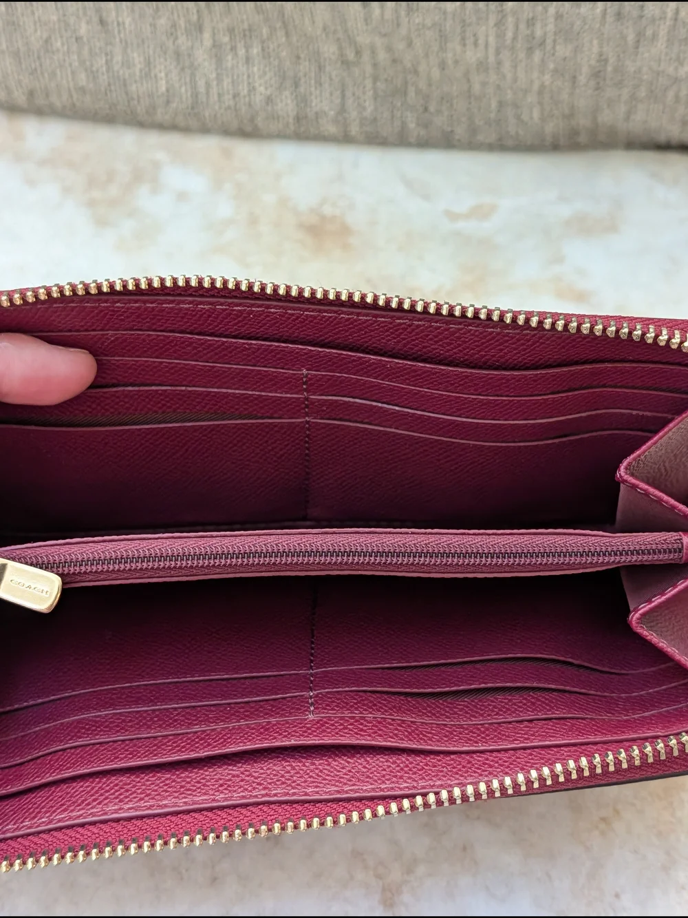 Coach pebbled leather
